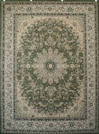 Sage Green Traditional Isfahan Wool Persian Area Rugs 9'2 x 12'6