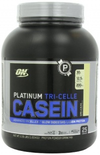 Optimum Nutrition Platinum Tri-Celle Casein, Vanilla Bliss, 2.37 Pound