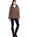 Calvin Klein Women's Faux Fur Trim Short Down Jacket, Truffle, Medium