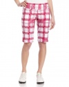 Adidas Golf Womens Climalite Broken Plaid Bermuda