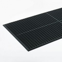 Crown Safewalk-Light Heavy-Duty Antifatigue Mat, Rubber, 36 x 60, Black (WSCT35BK)