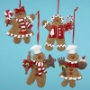 Kurt Adler 4-Inch Claydough Gingerbread Ornament, Set of 4