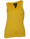 Ralph Lauren Cotton Knit Tank Top Yellow Petite Medium