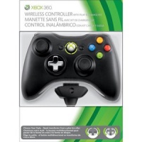 Xbox 360 Wireless Controller with Transforming D-Pad and Play and Charge Kit - Black