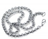 Stunning Contemporary Stainless Steel Unisex Rolo Necklace. Solid 4.50 Width Chain Available in 16, 18,20, 22, 24 26, 28, 30