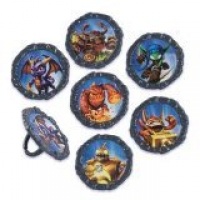 12 ~ Skylanders Giants Rings ~ Cake/Cupcake Topper ~ NEW ~ Look!!!