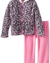 Young Hearts Girls 2-6X 2 Pieced Printed Jackethood and Pant, Pink, 6X