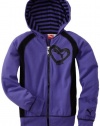 Puma - Kids Girls 7-16 Stripe Lined Hoodie, Simply Purple, X-Large