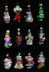 Avon Set of 12 Holiday Glass Ornaments