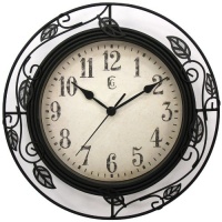 Geneva 12 Wrought Iron Wall Clock