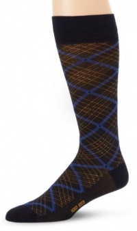 HUGO BOSS Men's Criss Cross Argyle Mid Calf Dress Sock