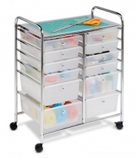 Honey-Can-Do 12 Drawer Chrome Studio Organizer Cart