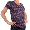 Womens Burnout Short Sleeve Round Neck Printed Tee