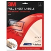 3M Permanent Adhesive Full Sheet Labels, 8.5 x 11 Inches, Clear, 10 per Pack (3500-M)