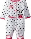 Carter's Watch the Wear Baby-Girls Newborn Panda Coverall, Dark Pink, 3-6 Months