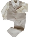 Boys Summer Linen Blend Suit Vest Dresswear Set