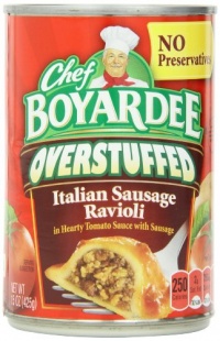 Chef Boyardee Big Overstuffed Italian Sausage Ravioli, 15-Ounce Cans (Pack of 12)