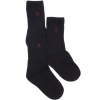 Polo Ralph Lauren boys crew socks black 3pairs - 4-7 (shoe size 10-13)