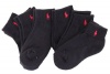 Polo Ralph Lauren boys quarter socks black 6pairs - 9-11 (shoe size 4-10)