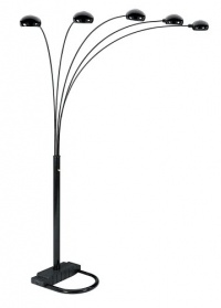 ORE International 6962BK 5 Arm Arch Floor Lamp, Black