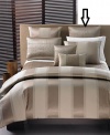 Hotel Collection Wide Stripe Bronze Quilted European Sham