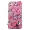 MinisDesign® 3D Bling Luxury Design Rhinestone Pink Flowers Fairy-Tale Diamond case for Apple iPhone 5 (Fits: At&t, Sprint, Verizon, Package includes: 1 X Screen Protector and Extra Rhinestones)