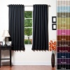 Solid Thermal Insulated Blackout Curtain 63L- 1 Set-BLACK