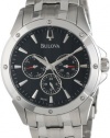 Bulova Men's 96C107 Black Dial Bracelet Watch