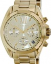 Michael Kors MK5798 Mid-Size Golden Stainless Steel Bradshaw Chronograph Watch