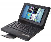 IVSO® Samsung Galaxy Tab 2 7.0 Bluetooth Keyboard Portfolio Case - DETACHABLE Bluetooth Keyboard Stand Case / Cover for Samsung Galaxy Tab 2 7.0 Tablet (Black)