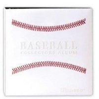 White Stitched Baseball Card Collectors Album (3 D-Ring Binder)