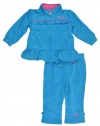 Puma Newborn Infant Girls Tricot Tracksuit (3/6M, Blue Jewel)