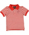 Akademiks Stripeademik Pique Polo (Sizes 4 - 7) - red, 7