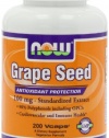 NOW Foods Grape Seed Anti 100mg, 200 Vcaps