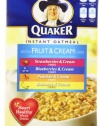 Quaker Instant Oatmeal Fruit & Cream, Variety Pack, 10-Count Box