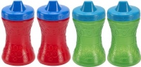 NUK Gerber Graduates 4 Count Fun Grips Hard Spout Sippy Cups, Boy, 10 Ounce