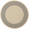 Safavieh CY7987-65A5 Courtyard Collection Indoor/Outdoor Round Area Rug, 7-Feet 10-Inch Diameter, Grey and Cream