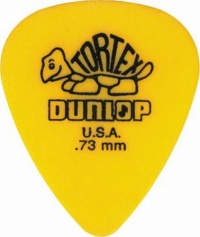 Dunlop Standard Tortex Picks, 72 Pack, Yellow, .73mm