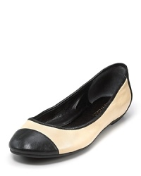 In classic, minimalist parchment and black, the two-tone Amera flat from Lauren Ralph Lauren offers timeless, feminine chic.