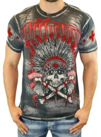 Affliction Tomahawk Short Sleeve Men's T-Shirt Black Size M