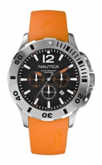 Nautica Men's N16567G BFD 101 Orange Resin and Black Dial Watch