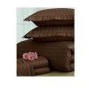 Charter Club Damask Stripe One Standard Pillow Sham Chocolate Brown