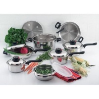 Chef's Secret 15-Piece Element Stainless-Steel Cookware Set