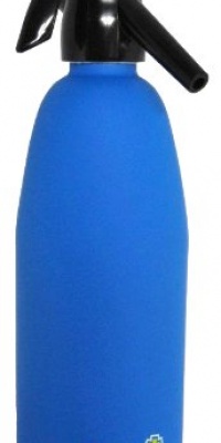 Whip-It 1-Liter Soda Siphon, Rubber Coated, Blue