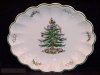 Spode Christmas Tree Oval Fluted Dish