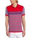 J.Lindeberg Men's Rubi Lux Striped Jersey Golf Polo