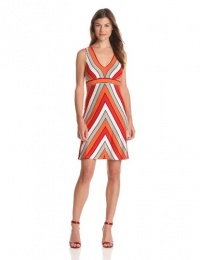 Calvin Klein Women's V-Neck Stripe Dress