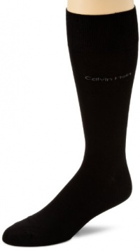 Calvin Klein Men's Egyptian Cotton Dress Socks, Black, 7-12