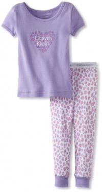 Calvin Klein Baby-girls Infant 2 Piece, Purple, 18 Months