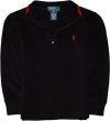 Polo Ralph Lauren Toddler Boys Tipped Half Zip Pullover, Black, 4